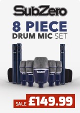 SubZero 8 Piece Drum Mic Set